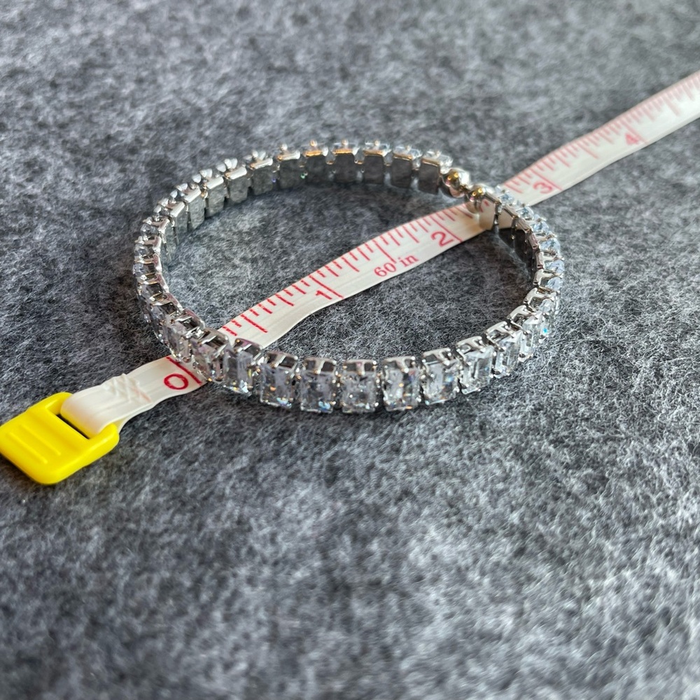 Austrian Rectangle Crystal Adjustable Bangle - image 7